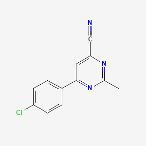 2-Methyl-6-(4-chlorophenyl)pyrimidine-4-carbonitrile