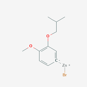 molecular formula C11H15BrO2Zn B14879331 3-i-Butyloxy-4-methoxyphenylZinc bromide 