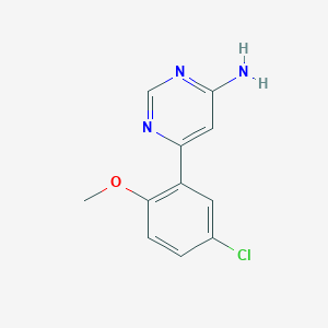 molecular formula C11H10ClN3O B1487934 6-(5-Chloro-2-methoxyphenyl)pyrimidin-4-amine CAS No. 1369020-39-2