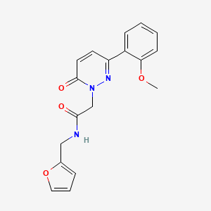 molecular formula C18H17N3O4 B14879346 N-(furan-2-ylmethyl)-2-[3-(2-methoxyphenyl)-6-oxopyridazin-1-yl]acetamide 