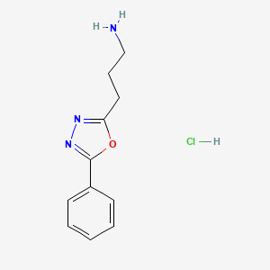 3-(5-Phenyl-1,3,4-oxadiazol-2-yl)propan-1-amine hydrochloride