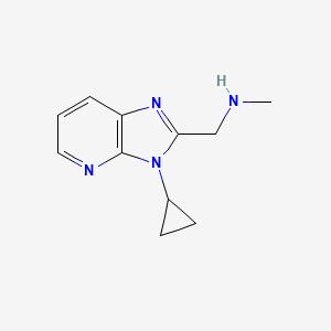 molecular formula C11H14N4 B1487938 1-(3-环丙基-3H-咪唑并[4,5-b]吡啶-2-基)-N-甲基甲胺 CAS No. 1368891-34-2