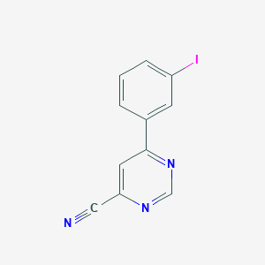 molecular formula C11H6IN3 B14879382 6-(3-Iodophenyl)pyrimidine-4-carbonitrile 