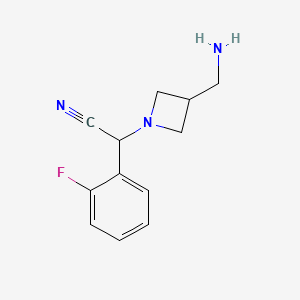 2-(3-(Aminomethyl)azetidin-1-yl)-2-(2-fluorophenyl)acetonitrile