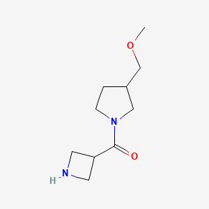 molecular formula C10H18N2O2 B1487940 1-(氮杂环丁-3-羰基)-3-(甲氧基甲基)吡咯烷 CAS No. 1494802-48-0