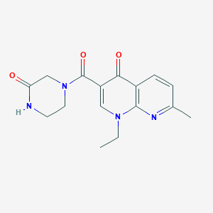 1-ethyl-7-methyl-3-(3-oxopiperazine-1-carbonyl)-1,8-naphthyridin-4(1H)-one