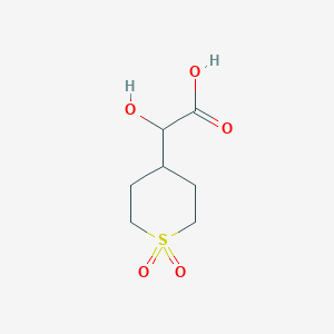 molecular formula C7H12O5S B1487943 2-(1,1-二氧代-1lambda6-噻-4-基)-2-羟基乙酸 CAS No. 1369320-59-1