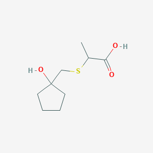 B1487944 2-{[(1-Hydroxycyclopentyl)methyl]sulfanyl}propanoic acid CAS No. 1484360-07-7