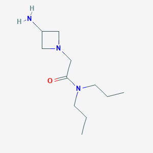 B1487945 2-(3-aminoazetidin-1-yl)-N,N-dipropylacetamide CAS No. 1484330-25-7