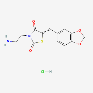 (E)-3-(2-Aminoethyl)-5-(benzo[d][1,3]dioxol-5-ylmethylene)thiazolidine-2,4-dione hydrochloride