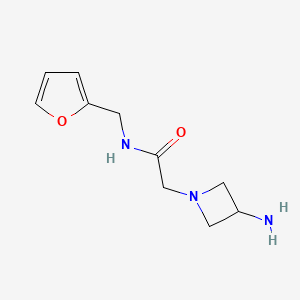 B1487947 2-(3-aminoazetidin-1-yl)-N-[(furan-2-yl)methyl]acetamide CAS No. 1482866-84-1