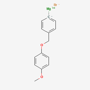 molecular formula C14H13BrMgO2 B14879474 4-(4-Methoxyphenoxymethyl)phenylmagnesium bromide 