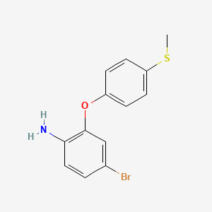 B1487948 4-Bromo-2-(4-methylsulfanylphenoxy)-phenylamine CAS No. 1495721-52-2