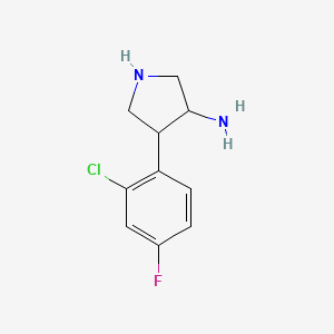 4-(2-Chloro-4-fluorophenyl)pyrrolidin-3-amine