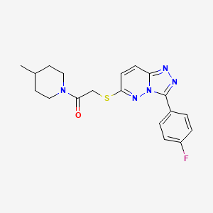 2-((3-(4-Fluorophenyl)-[1,2,4]triazolo[4,3-b]pyridazin-6-yl)thio)-1-(4-methylpiperidin-1-yl)ethanone