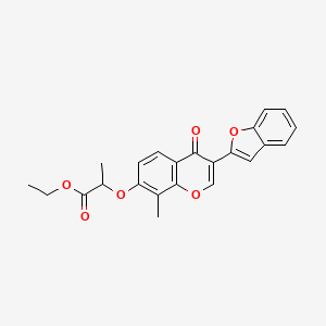 ethyl 2-((3-(benzofuran-2-yl)-8-methyl-4-oxo-4H-chromen-7-yl)oxy)propanoate