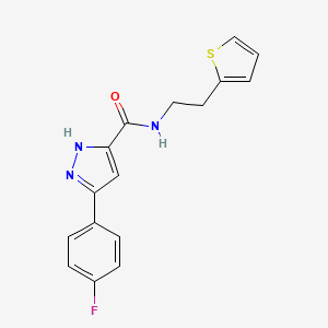 5-(4-Fluorophenyl)-N-[2-(thiophen-2-YL)ethyl]-1H-pyrazole-3-carboxamide