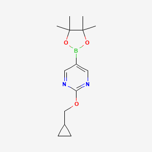 2-(Cyclopropylmethoxy)-5-(4,4,5,5-tetramethyl-1,3,2-dioxaborolan-2-yl)pyrimidine