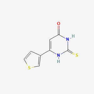 molecular formula C8H6N2OS2 B1487955 6-(噻吩-3-基)-2-硫代-2,3-二氢嘧啶-4(1H)-酮 CAS No. 1432103-84-8