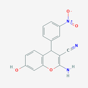 2-amino-7-hydroxy-4-(3-nitrophenyl)-4H-chromene-3-carbonitrile