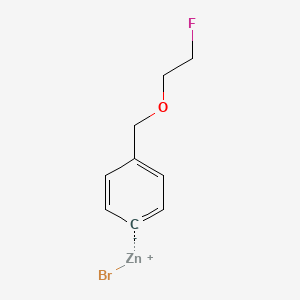 molecular formula C9H10BrFOZn B14879588 4-[(2'-Fluoroethoxy)methyl]phenylZinc bromide 