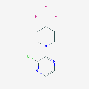 molecular formula C10H11ClF3N3 B1487959 2-氯-3-(4-(三氟甲基)哌啶-1-基)吡嗪 CAS No. 1492851-07-6