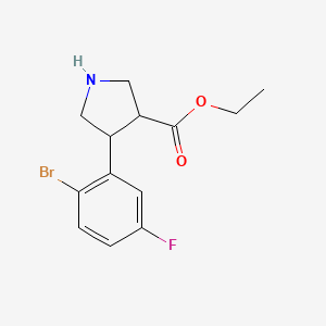 Ethyl 4-(2-bromo-5-fluorophenyl)pyrrolidine-3-carboxylate