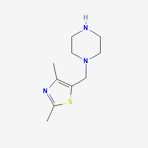 molecular formula C10H17N3S B1487963 1-[(2,4-二甲基-1,3-噻唑-5-基)甲基]哌嗪 CAS No. 1226147-44-9