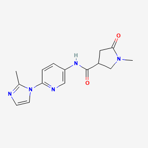 1-methyl-N-(6-(2-methyl-1H-imidazol-1-yl)pyridin-3-yl)-5-oxopyrrolidine-3-carboxamide