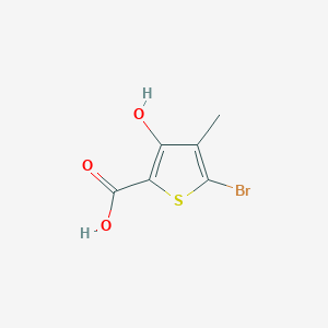 molecular formula C6H5BrO3S B14879661 5-Bromo-3-hydroxy-4-methylthiophene-2-carboxylic acid 