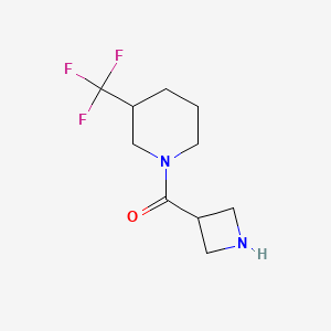 B1487967 1-(Azetidine-3-carbonyl)-3-(trifluoromethyl)piperidine CAS No. 1484866-97-8