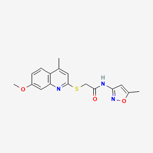 2-((7-methoxy-4-methylquinolin-2-yl)thio)-N-(5-methylisoxazol-3-yl)acetamide