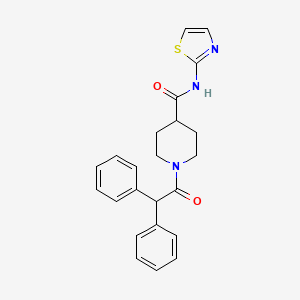 molecular formula C23H23N3O2S B14879683 1-(2,2-diphenylacetyl)-N-(thiazol-2-yl)piperidine-4-carboxamide 