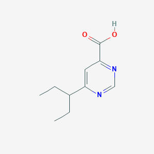 6-(Pentan-3-yl)pyrimidine-4-carboxylic acid