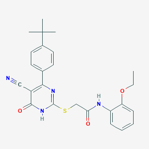 2-{[4-(4-tert-butylphenyl)-5-cyano-6-oxo-1,6-dihydropyrimidin-2-yl]sulfanyl}-N-(2-ethoxyphenyl)acetamide