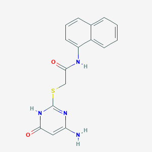 2-[(4-amino-6-hydroxypyrimidin-2-yl)sulfanyl]-N-(naphthalen-1-yl)acetamide