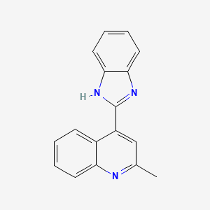 molecular formula C17H13N3 B14879740 4-(1H-benzimidazol-2-yl)-2-methylquinoline 