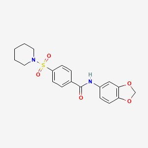 N-(1,3-benzodioxol-5-yl)-4-(piperidin-1-ylsulfonyl)benzamide