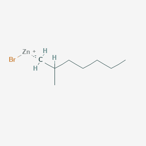 molecular formula C8H17BrZn B14879756 2-MethylheptylZinc bromide 