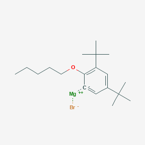 molecular formula C19H31BrMgO B14879763 (3,5-Di-t-butyl-2-(n-pentyloxy)phenyl)magnesium bromide 