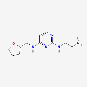 N2-(2-aminoethyl)-N4-((tetrahydrofuran-2-yl)methyl)pyrimidine-2,4-diamine