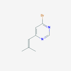 molecular formula C8H9BrN2 B14879803 4-Bromo-6-(2-methylprop-1-en-1-yl)pyrimidine 