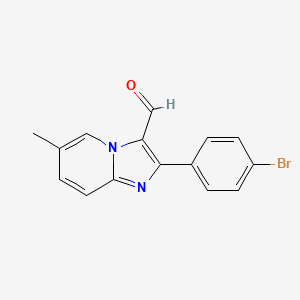 molecular formula C15H11BrN2O B14879828 2-(4-Bromophenyl)-6-methylimidazo[1,2-a]pyridine-3-carbaldehyde 