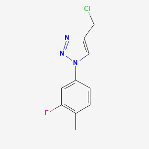 molecular formula C10H9ClFN3 B1487985 4-(氯甲基)-1-(3-氟-4-甲基苯基)-1H-1,2,3-三唑 CAS No. 1249736-68-2