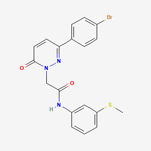 2-(3-(4-bromophenyl)-6-oxopyridazin-1(6H)-yl)-N-(3-(methylthio)phenyl)acetamide