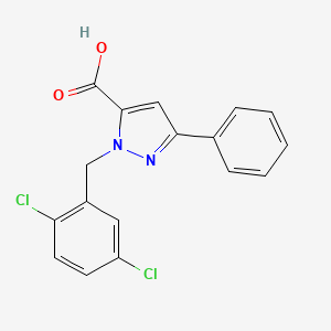 1-(2,5-Dichlorobenzyl)-3-phenyl-1H-pyrazole-5-carboxylic acid