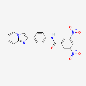 N-(4-(imidazo[1,2-a]pyridin-2-yl)phenyl)-3,5-dinitrobenzamide