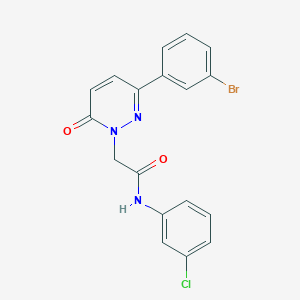 molecular formula C18H13BrClN3O2 B14879890 2-(3-(3-bromophenyl)-6-oxopyridazin-1(6H)-yl)-N-(3-chlorophenyl)acetamide 