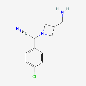 2-(3-(Aminomethyl)azetidin-1-yl)-2-(4-chlorophenyl)acetonitrile