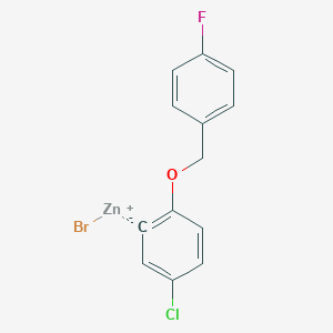 3-Chloro-6-(4'-fluorobenZyloxy)phenylZinc bromide